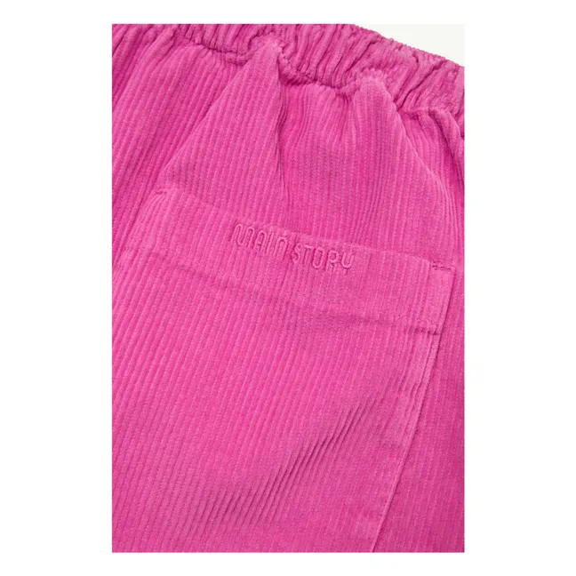 Pantalon Lounge Velours Côtelé Coton Bio | Rose