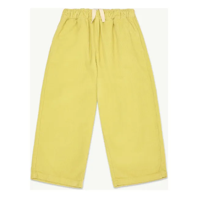 Pantalon Lounge Velours Côtelé Coton Bio | Jaune