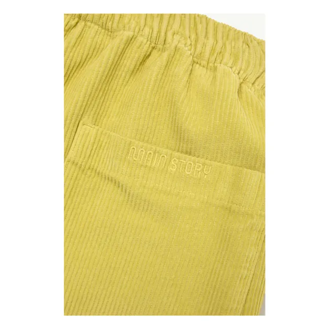 Pantalon Lounge Velours Côtelé Coton Bio | Jaune