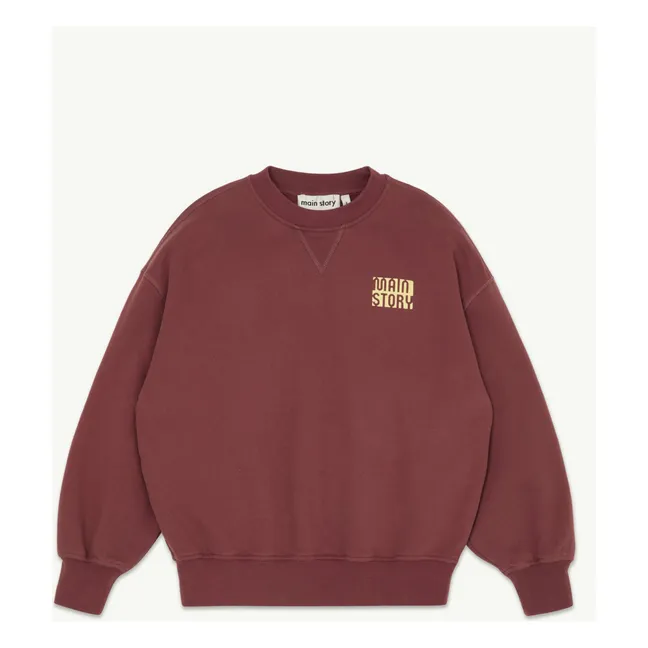 Crew Sweat Organic cotton | Burgundy