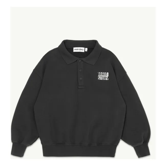 Polo Sweat Algodón orgánico | Negro