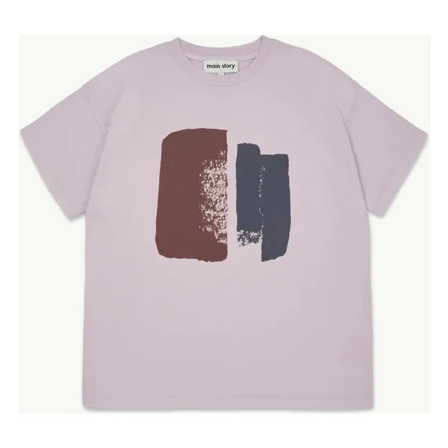 T-shirt Imprimé Coton Bio | 	Lilas