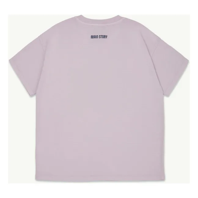 T-shirt Imprimé Coton Bio | 	Lilas