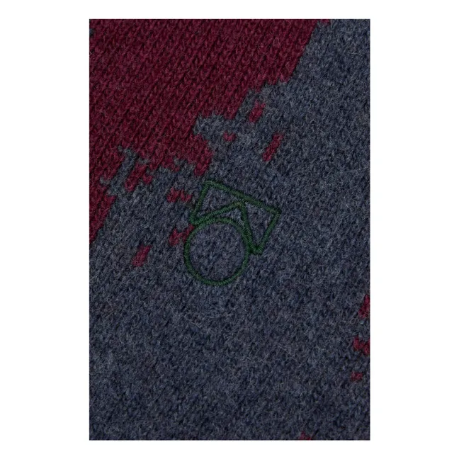 Wool Cardigan | Burgundy