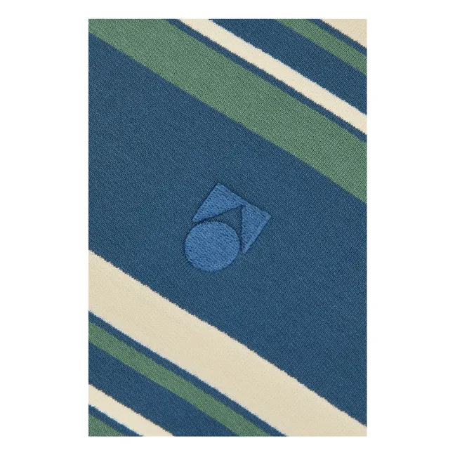 Sweatshirt Bubble Gestreift Bio-Baumwolle | Blau