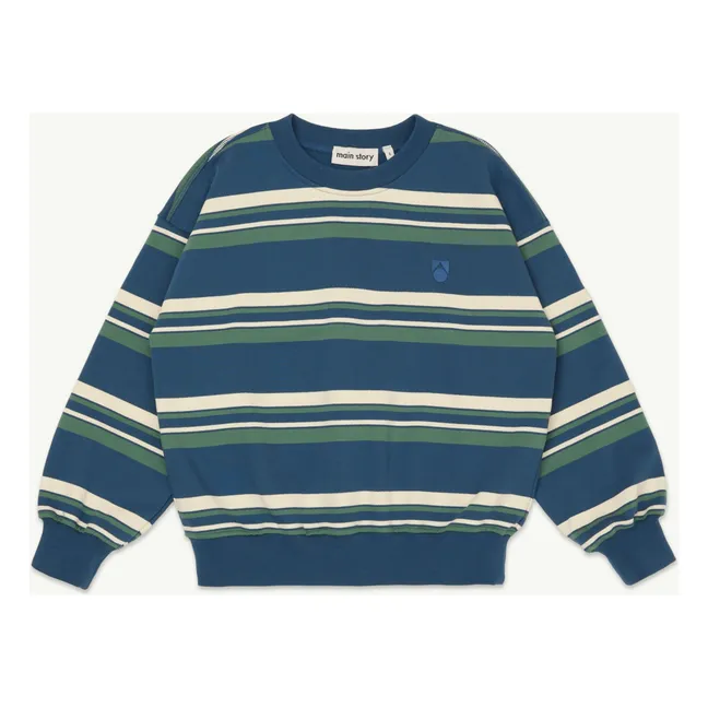 Bubble Sweat de rayas Algodón orgánico | Azul
