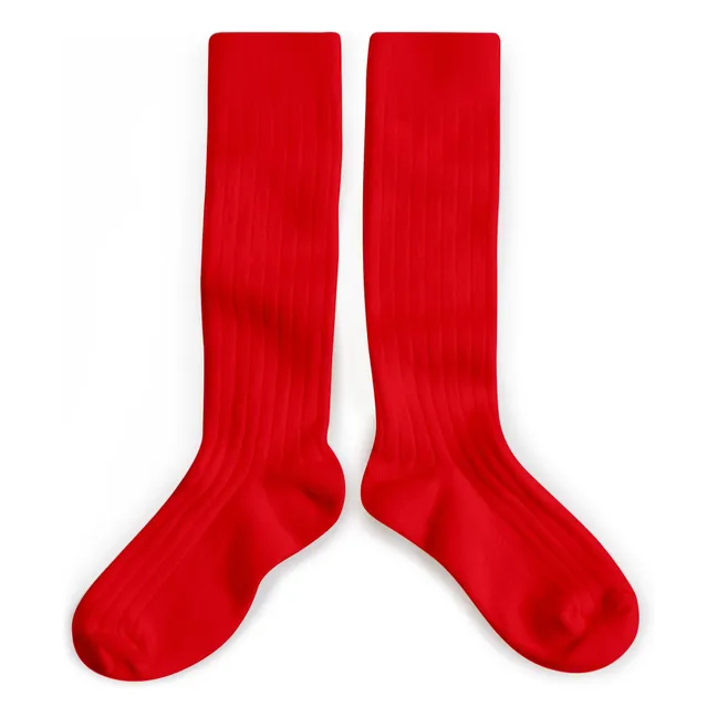 Chaussettes La Haute | Rouge coquelicot
