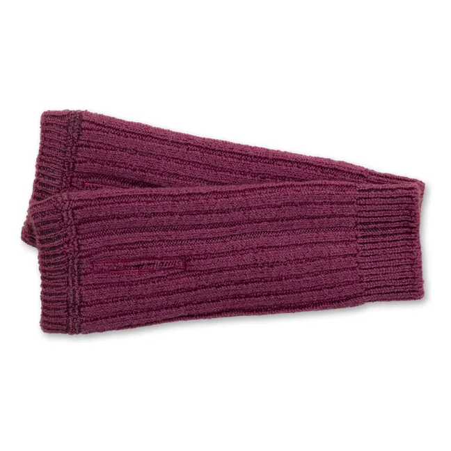 Manoplas de lana merina Madeleine | Rosa