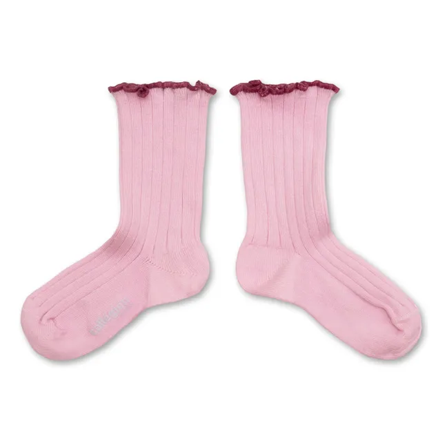 Chaussettes Delphine | Rose tendre