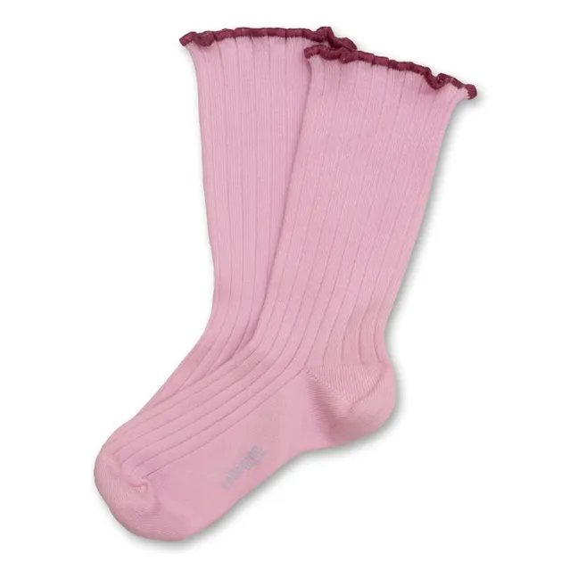 Chaussettes Delphine | Rose tendre