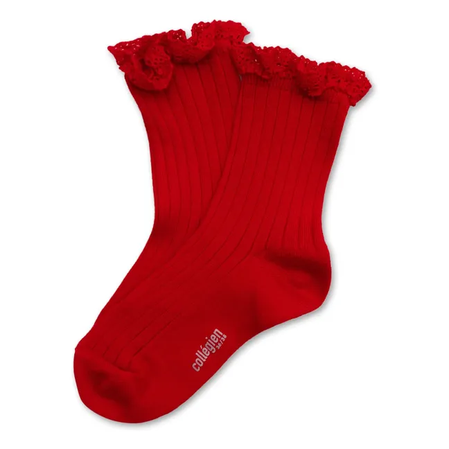 Chaussettes Lili | Rouge