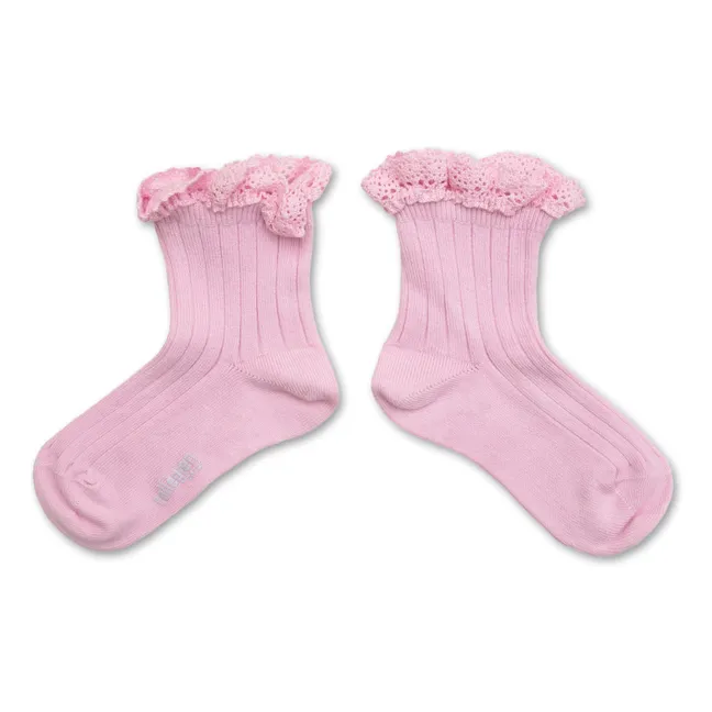Chaussettes Lili | Rose tendre