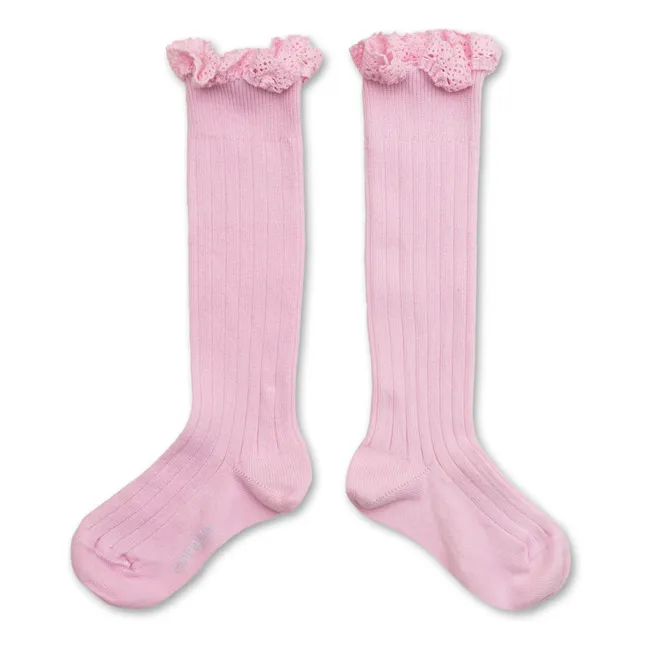 Chaussettes Joséphine | Rose tendre