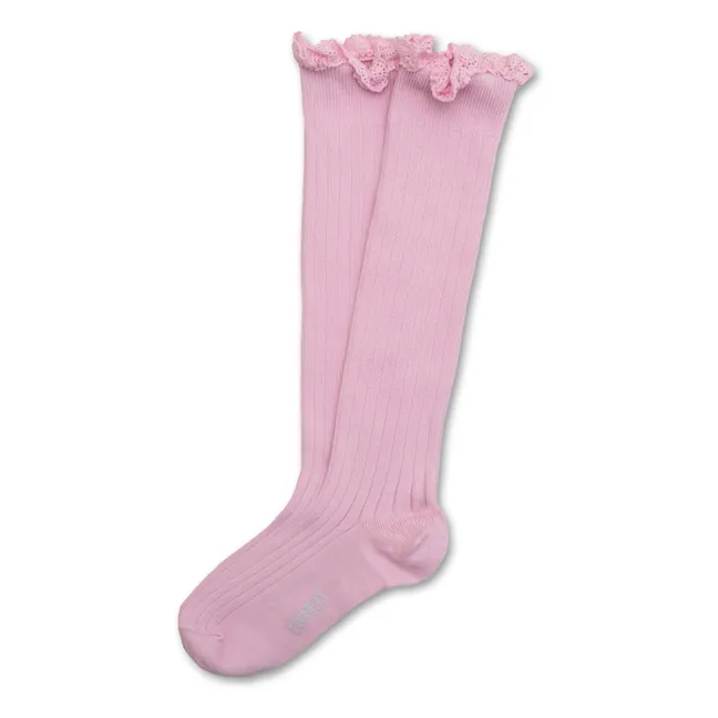 Chaussettes Joséphine | Rose tendre
