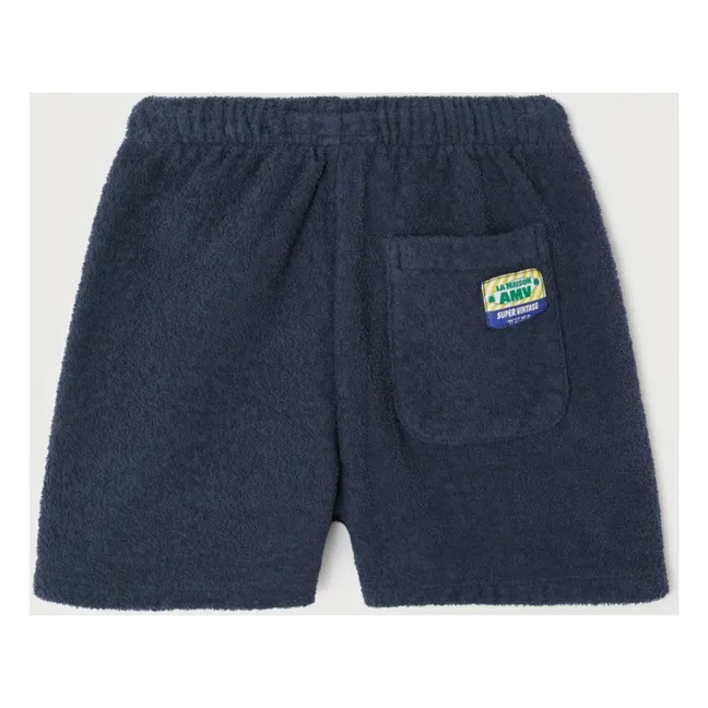 Pantalones cortos de rizo orgánico Bobyshark | Azul Marino