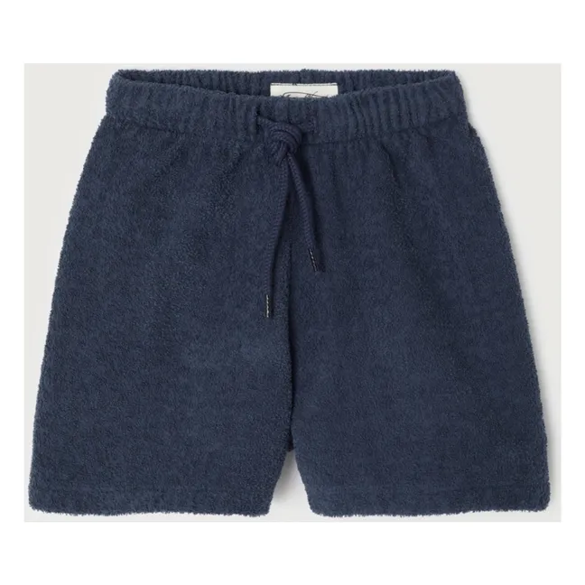 Pantalones cortos de rizo orgánico Bobyshark | Azul Marino