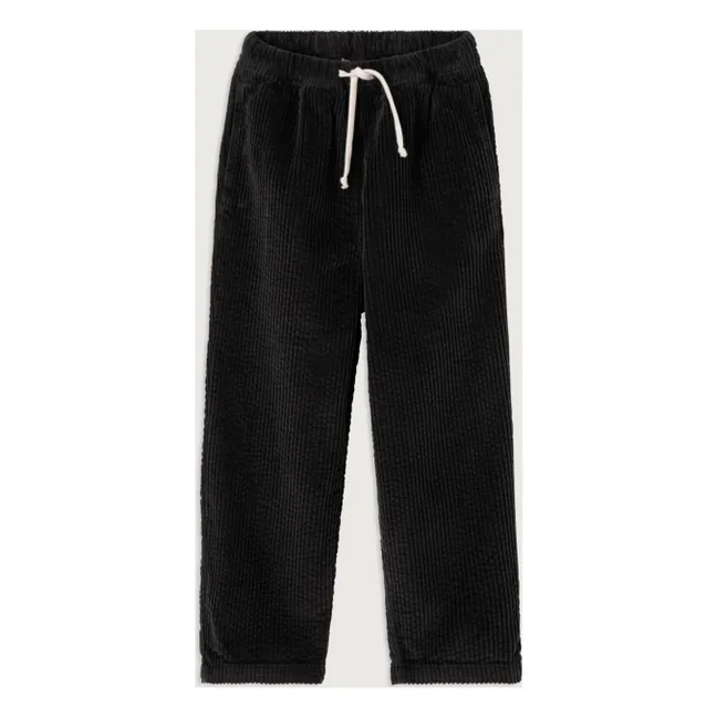 Pantalon Velours Côtelé Padow Coton Bio | Noir