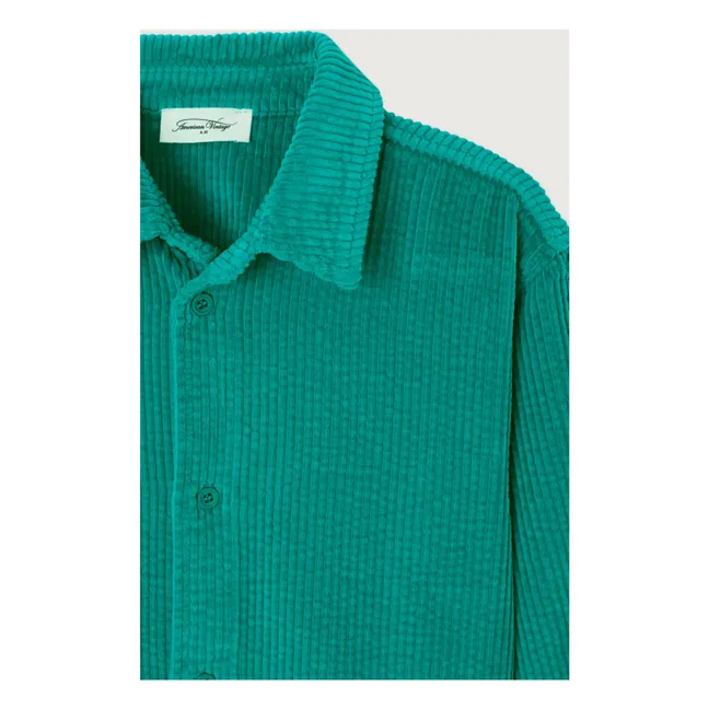 Chemise Velours Côtelé Padow Coton Bio | Vert