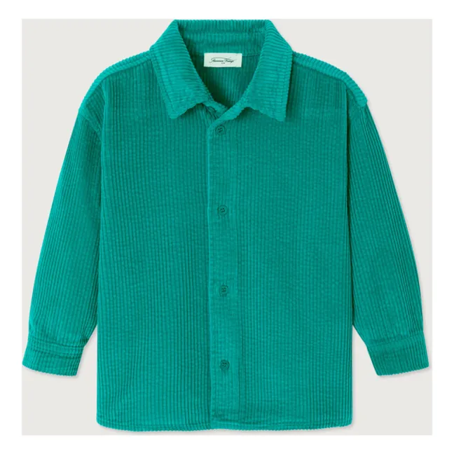 Chemise Velours Côtelé Padow Coton Bio | Vert