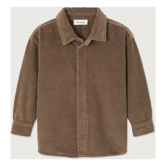 Chemise Velours Côtelé Padow Coton Bio | Marron
