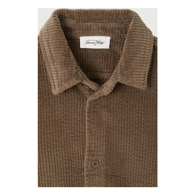 Chemise Velours Côtelé Padow Coton Bio | Marron