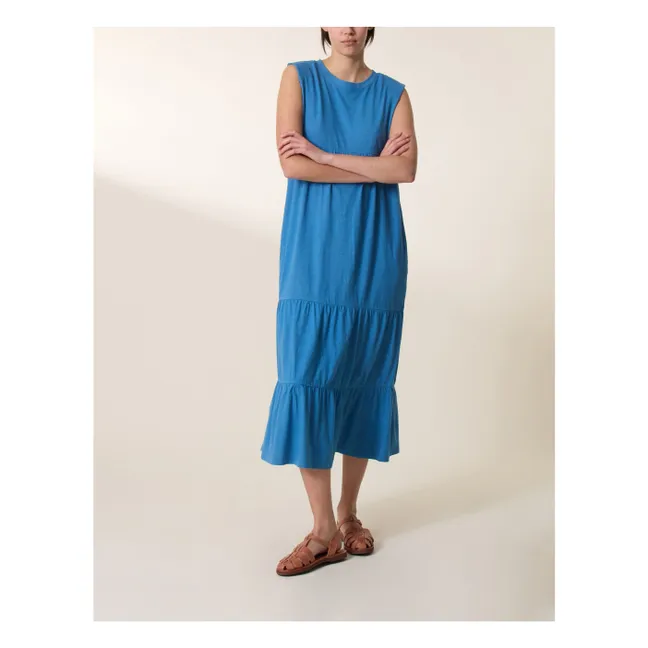 Ryo organic cotton dress | Blue