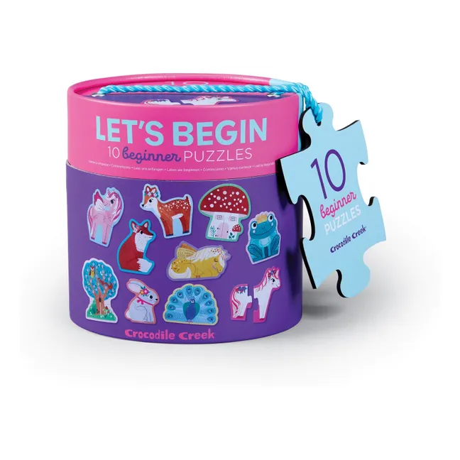 Puzzle Let's Begin Licornes - Boîte de 11