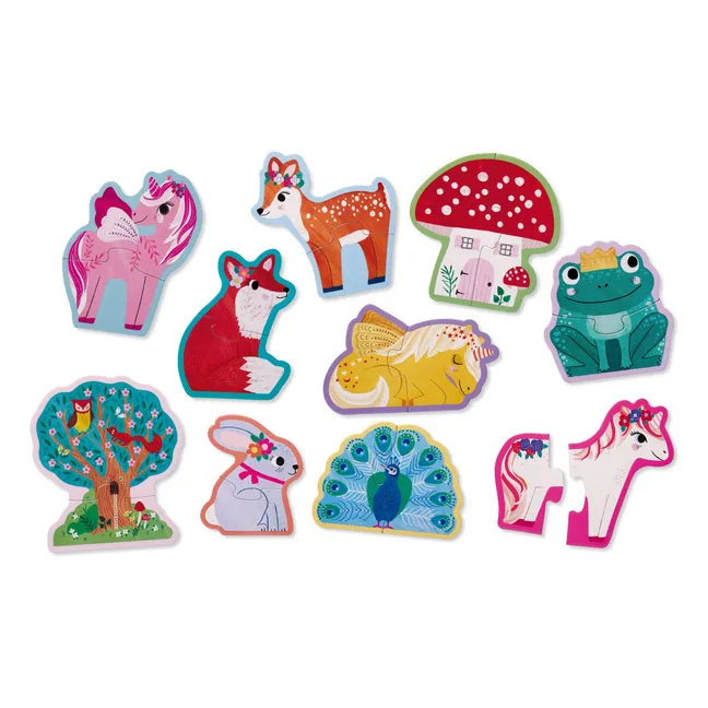 Puzzle Let's Begin Licornes - Boîte de 11