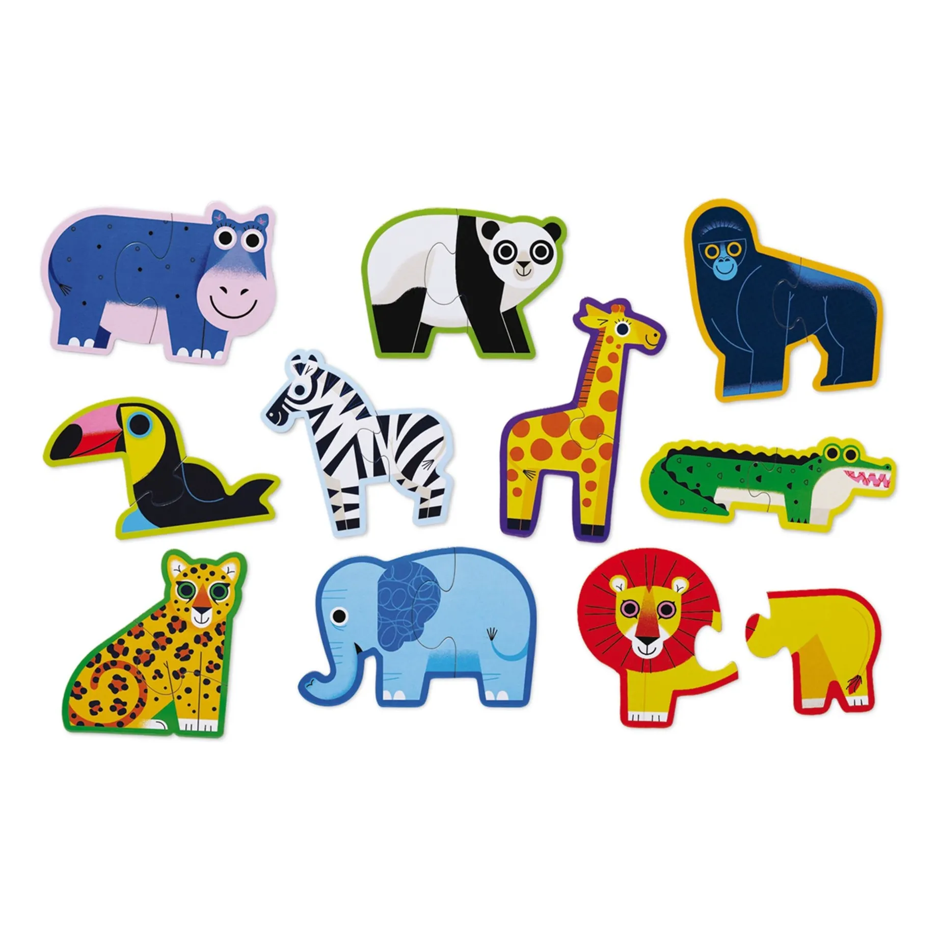Crocodile Creek Multicoloured Let's Begin Jungle Puzzle - Box Of 10