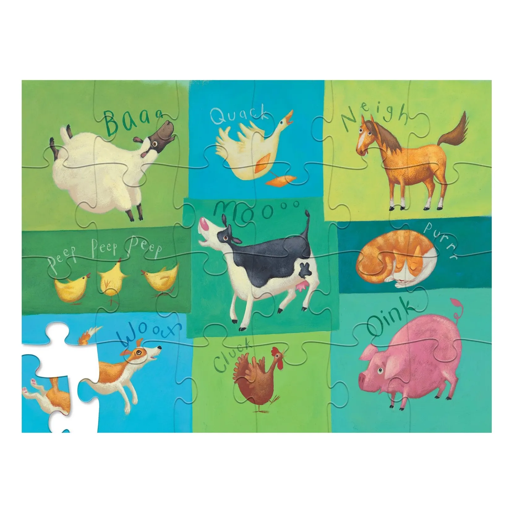 Crocodile Creek Multicoloured Les Amis De La Ferme Puzzle And Case - 24 Pieces