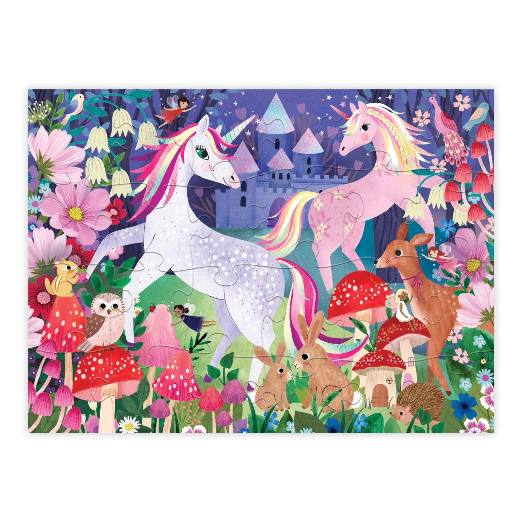 Crocodile Creek Multicoloured Unicorn Castle Puzzle - 24 Pieces