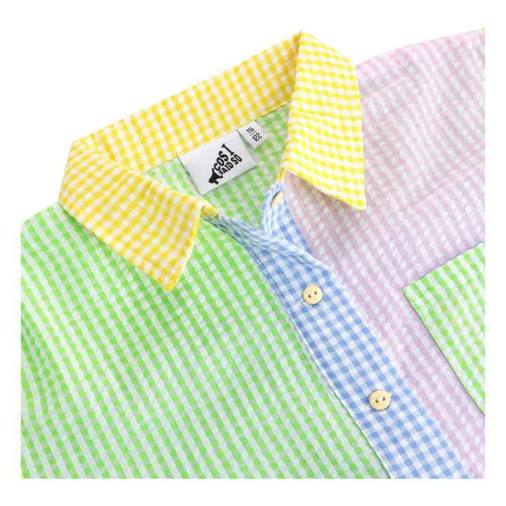 Camisa Vichy Patchwork | Verde- Imagen del producto n°2