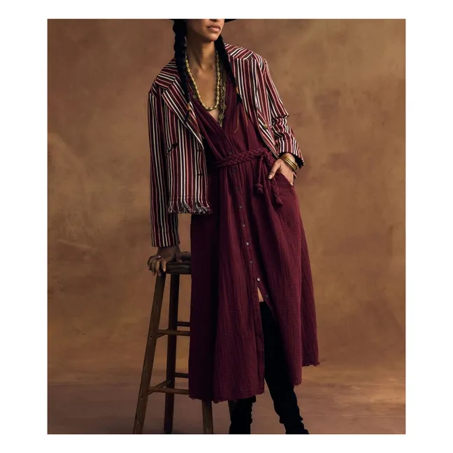Vestido de gasa de algodón Andrea | Rojo