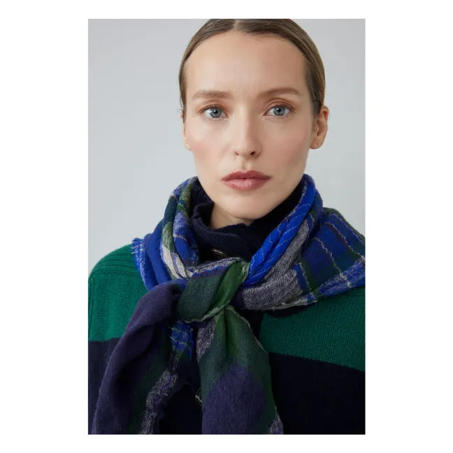 Echarpe Chaï N°752 Laine | Bleu roi