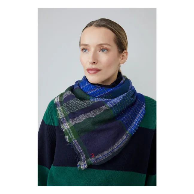 Echarpe Chaï N°752 Laine | Bleu roi