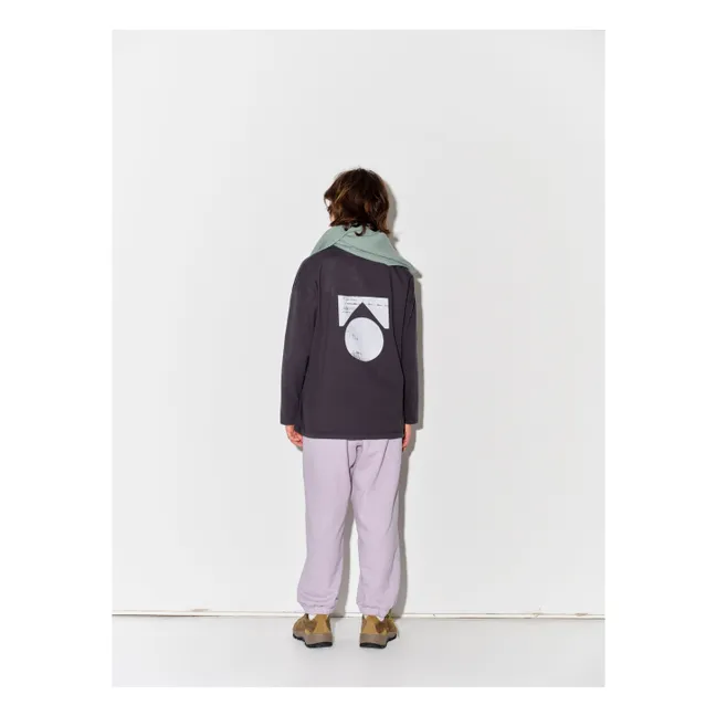 T-shirt Logo Jersey Coton Bio | Gris foncé