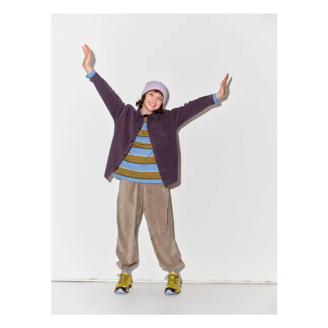 Gestreiftes T-Shirt Jersey Bio-Baumwolle | Hellblau