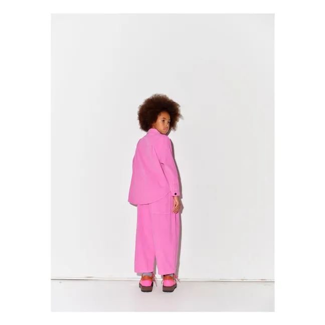 Pantalon Lounge Velours Côtelé Coton Bio | Rose