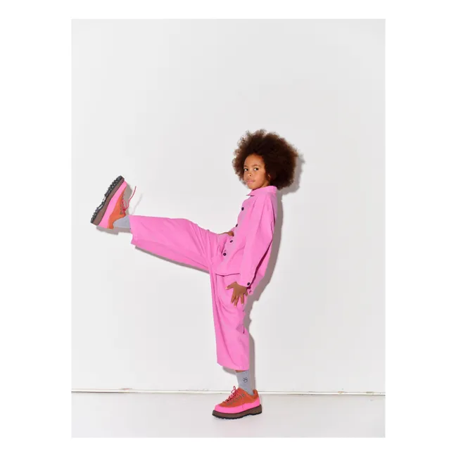 Pantalon Lounge Velours Côtelé Coton Bio | Rose