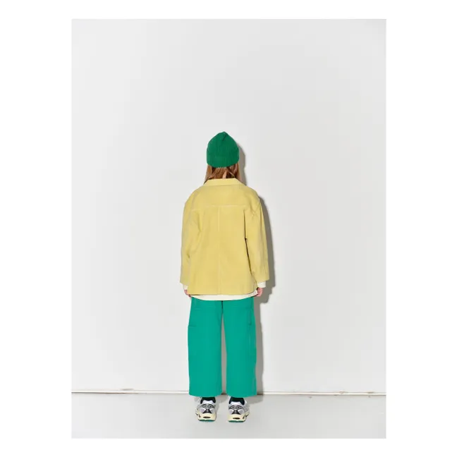 Überhemd aus geripptem Velours Bio-Baumwolle | Gelb