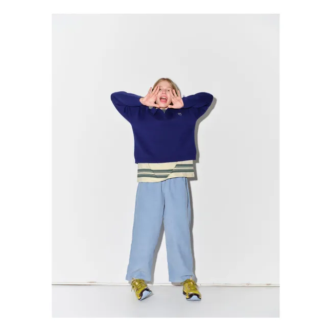 Pantalon Lounge Velours Côtelé Coton Bio | Bleu Clair
