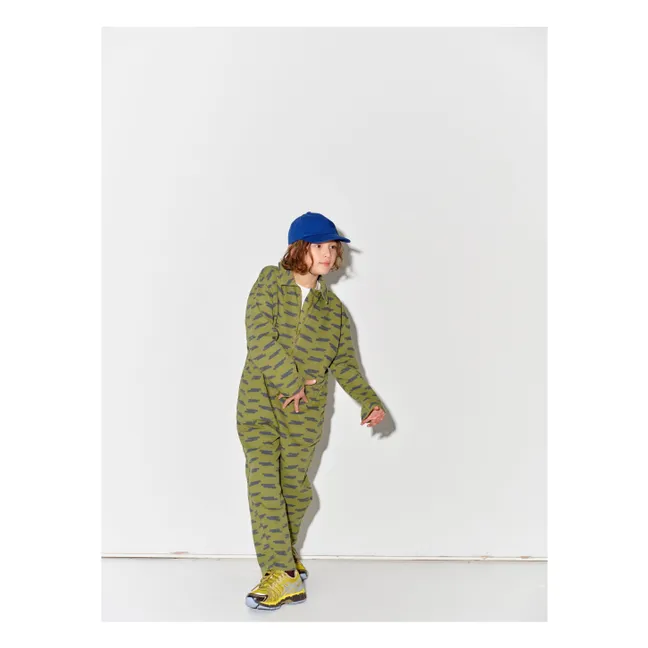 Pantalones relajados de algodón orgánico | Verde