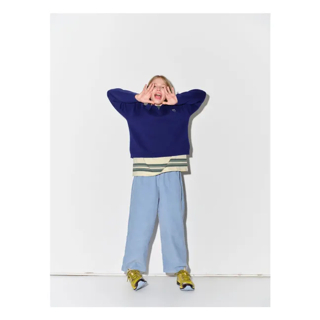 Pullover Polo Wolle | Navy