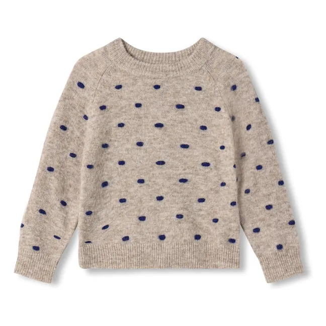 Star organic cotton sweater | Ecru