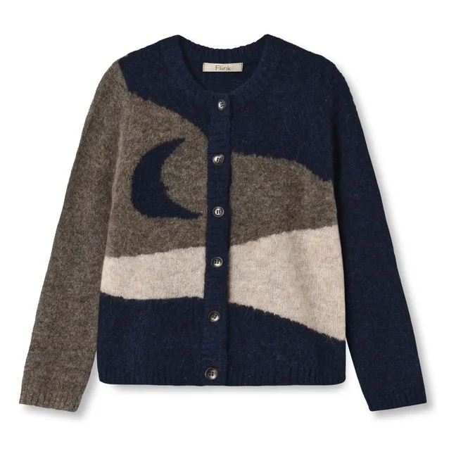 Cardigan Star Moon Laine Alpaga | Beige