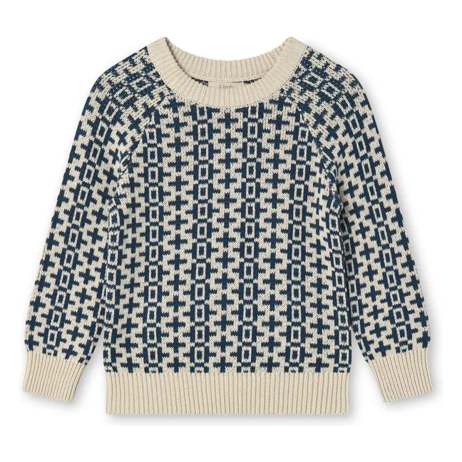 Maglione in cotone organico Nova Nordic | Blu