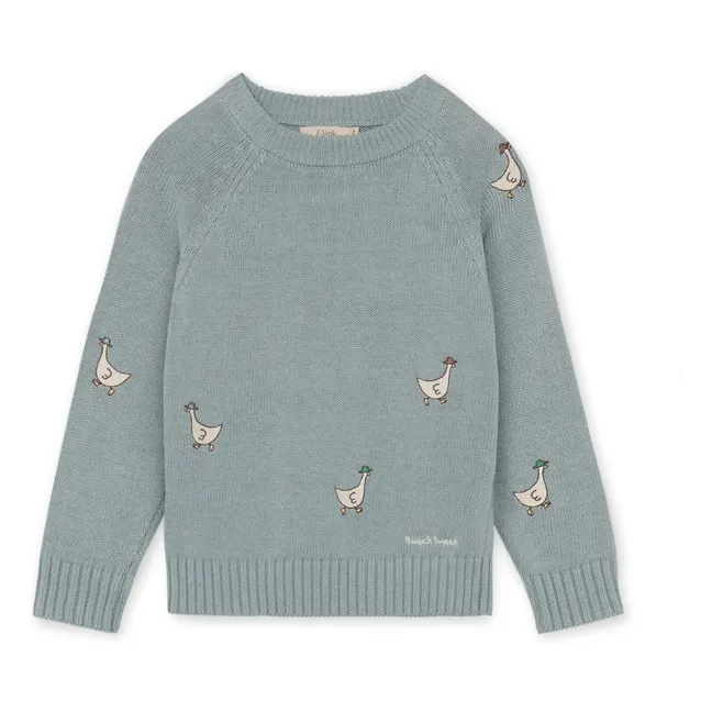 Mahdi Organic Cotton Sweater | Light Blue