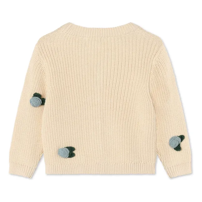 Cool Flower Cardigan | Ecru