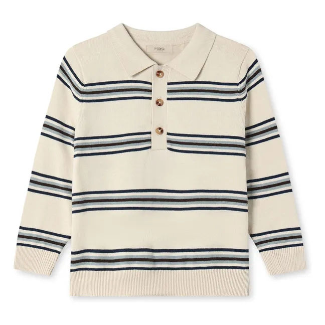 Benny organic cotton polo shirt | Ecru