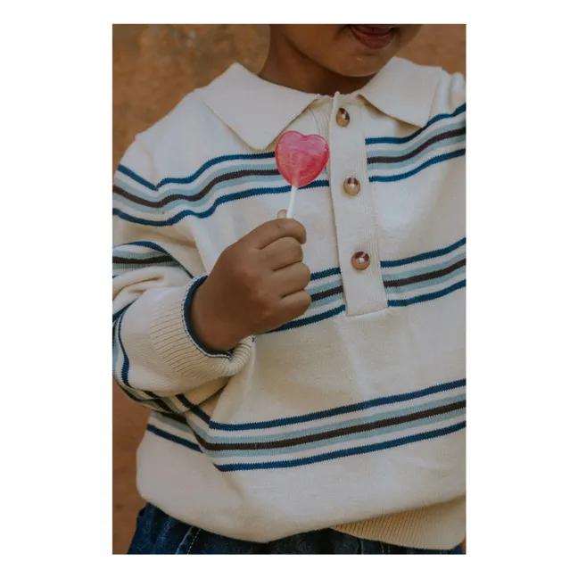 Benny organic cotton polo shirt | Ecru